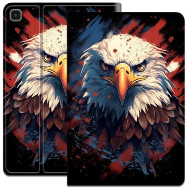Imagem de Capa para Samsung Galaxy Tab S6 Lite 10,4 polegadas 2022/2020, capa protetora de couro PU, capa protetora automática para Galaxy Tab S6 Lite SM-P610/P613/P615/P619, Graffiti Eagle