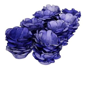 Imagem de Forminha Doces Flor Azul Escuro Aniversário Casamento 40 un - Decorart