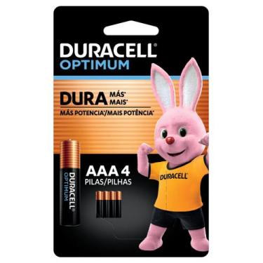 Imagem de Pilha Optimum AAA Palito Duracell Com 4 Unidades