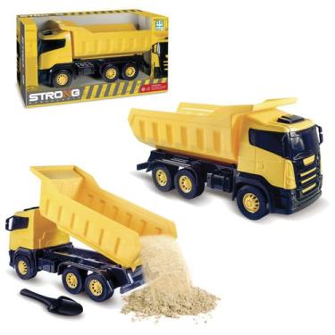 Imagem de Caminhão Caçamba De Brinquedo Basculante Grande 35cm Com Pá - Nig Brin