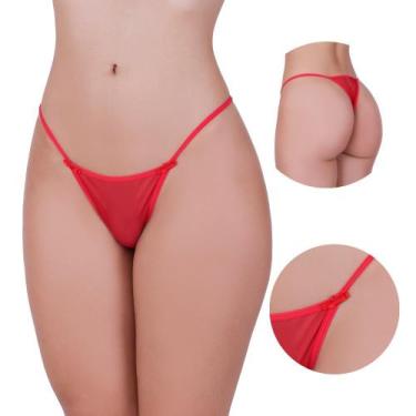 Imagem de Kit 10 Calcinha Fio Tanga Tule Transparente - NAKA MODAS, M, Multicolo