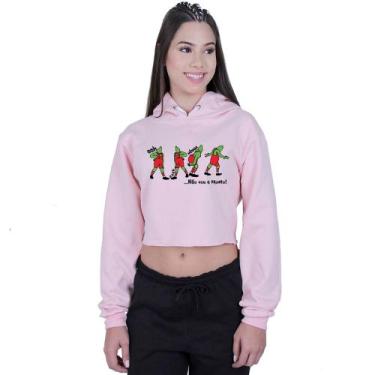 Imagem de Cropped Moletom Feminino Natal The Grinch - LAFRE, Rosa, G