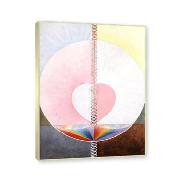 Imagem de Moldura de champanhe. Pôster Hilma Af Klint (A pomba, nº 01), reproduções de pinturas famosas, imagem de arte abstrata para sala de estar quarto decoração de casa. 30 x 40 cm - 11,8 x 15,7 pol