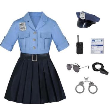 Imagem de Fantasia de policial Koatobbor Girls Cosplay de 7 a 8 anos