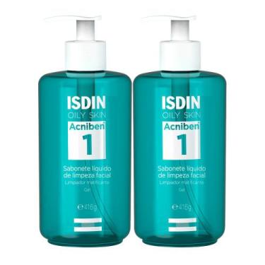 Imagem de Kit 2 Acniben 1 Isdin Oily Skin Sabonete Líquido de Limpeza Facial 416