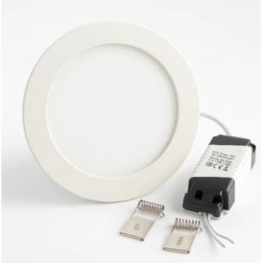 Imagem de Plafon Painel de LED Redondo de Embutir 19cm de diâmetro Bivolt (110/220V)- 15W - 3000k