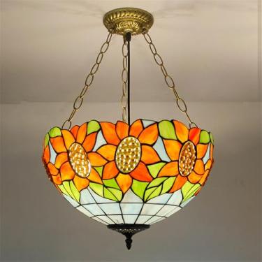 Imagem de Lâmpada Pingente de Vidro Colorido LED Contemporânea e Retro Criativa - Candelabro para Sala, Restaurante, Quarto, Hotel, Café, Bar e Corredor (Estilo 31 D40CM)