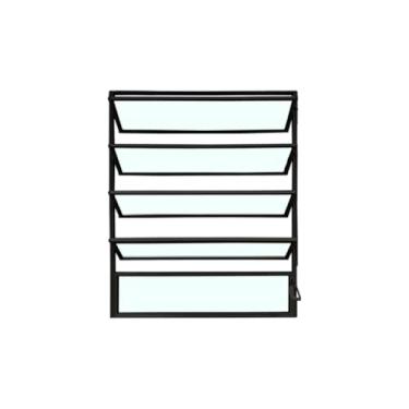 Imagem de Vitrô Basculante 1 Seção 100x80 Linha Esmeralda – Alumínio Preto, Vidro Liso 3mm – Lumineziri Esquadrias