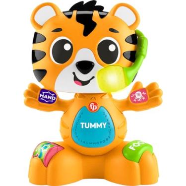 Imagem de Fisher-Price Baby Learning Toy Link Squad Bop & Groove Tiger with Music & Lights for Ages 9+ Months, Compatible Only with Link Squad Items