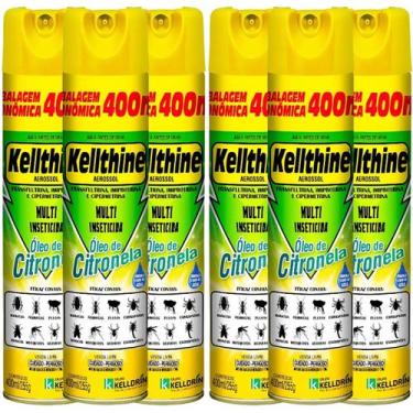 Imagem de Multi Inseticida Mata Mosquitos Óleo De Citronela 400ml 6un - Kelldrin