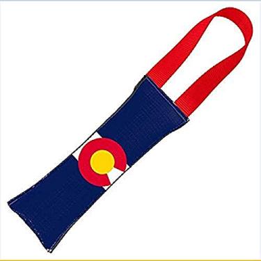 Imagem de Buckle-Down Dog Tug Toy Bandeira do Colorado Centrada Multicolorida, 38 x 7,6 x 5 cm