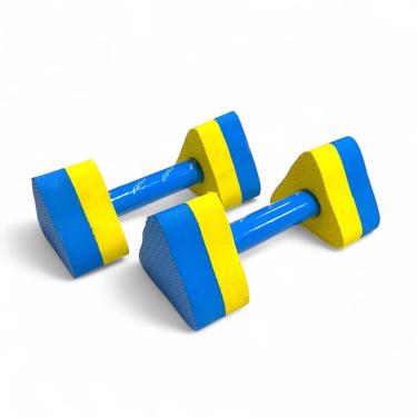Imagem de Scalibu Sports, Halteres Hidroginastica, Natação, 1 a 2 kg, Azul/Ama, Par