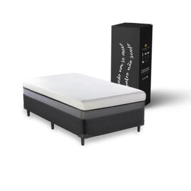 Imagem de Kit Colchão na caixa Original 12 anos de garantia Com Base Box Suede P