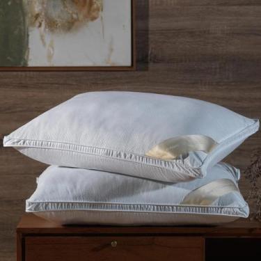 Imagem de Travesseiro 50x70 Branco Macio Appel Diamond  Tecido Dobby 3D  Envio R