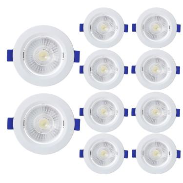 Imagem de Kit 10 Spot De Led Embutir Slim Par20 Redondo 8w Bivolt 4100k Neutro