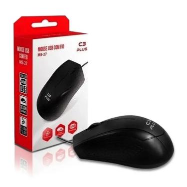 Imagem de Mouse C3tech Ms27bk Com Fio Preto