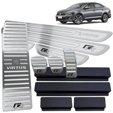 Imagem de Descanso Pedaleira Manual Soleira Prata AR Virtus R-Line