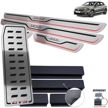 Imagem de Descanso de Pé + Soleiras Polo GTS Preto Baixo Relevo