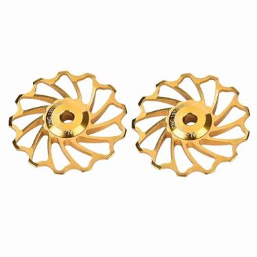 Imagem de Xixian Rolo Guia de Bicicleta Cerâmica de Liga de Alumínio, Roda de Jóquei de Bicicleta de Montanha Resistente para Parafusos de 4/5/6 Mm, Adequados para a Maioria das Bicicletas, (13t)