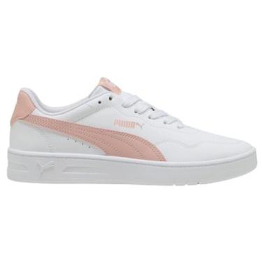 Imagem de Tênis Puma Court Lally Feminino Original, 35, Branco, Rosa, Feminino