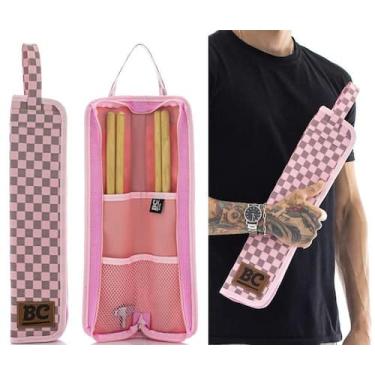 Imagem de Bag de Baquetas BC Batera Clube Xadrez Rosa Signature Tommaso em mater