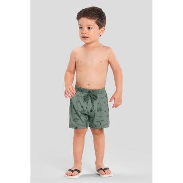 Imagem de Bermuda infantil menino em microfibra Brandili Hora do Mergulho