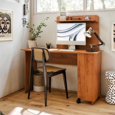 Imagem de Mesa Escrivaninha Flexível em L ou Bancada 54365 Freijó EJ Móveis