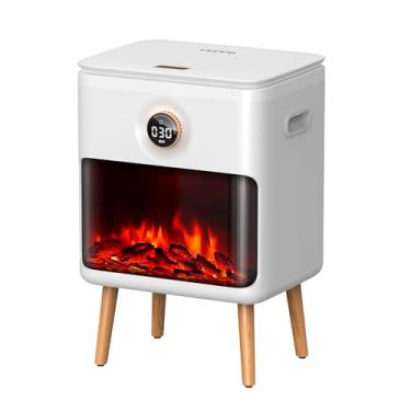 Imagem de FEPPO Aquecedor de toalhas, aquecedores de toalhas luxuosos de grande capacidade de 23L para banheiro com visor HearthGlow, controle de temporizador rotativo e contagem regressiva de LED, serve para 2