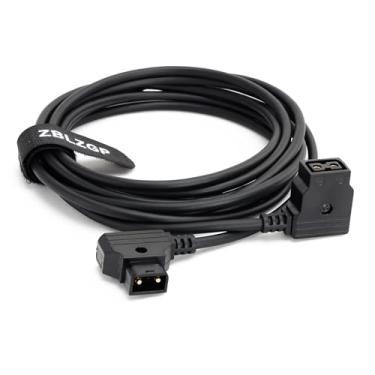 Imagem de ZBLZGP D-Tap Cabo de alimentação de bateria P-Tap de 2 pinos macho para fêmea para bateria IDX Anton-Bauer V-Mount Gold Mount ARRI Red Camera (3M)