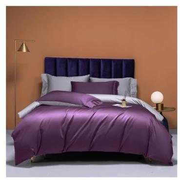 Imagem de Roupa de cama 100% algodão, solteiro, Queen, King, conjunto de lençol de cima e capa de edredom (solteiro grande)