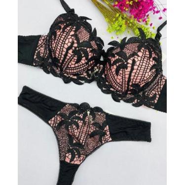Imagem de Conjunto de Lingerie Premium importada - Carmem , Preto, G
