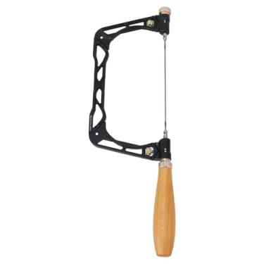 Imagem de YWBL-WH Conjunto de Kit de Serra de Coping para Carpintaria, Estrutura de Alumínio Em Forma de u Com Cabo de Madeira, Inclui Lâminas de 6 pol. e 4 pol. para Madeira, Cerâmica e Pvc