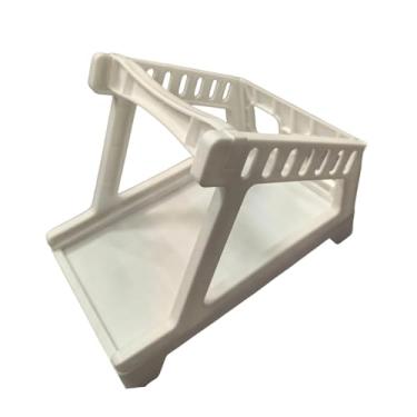 Imagem de KiBcsLic Suprimentos para porta-etiquetas térmicas para rolos e etiquetas sanfonadas Acessório versátil para cesta de etiquetas para entrega em domicílio, Branco