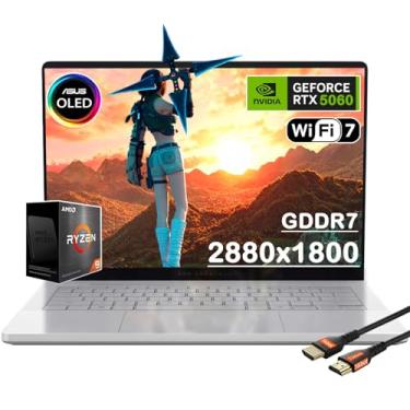 Imagem de ASUS Laptop para jogos MUX ROG Zephyrus G14 35.6 cm OLED 3K 120Hz - AMD Ryzen 9 270 - GeForce RTX 5060-Window 11 Home-W/cabo HDMI (Windows 11 Home, 16 GB RAM | SSD PCIe de 2 TB)