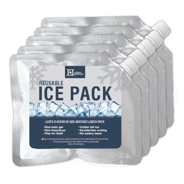 Imagem de Bolsas de gelo reutilizáveis para refrigeradores | Pacotes de freezer sem BPA | Pacotes frios de longa duração para refrigerador | Bolsas de gelo seco para lancheira | Bolsas de gelo portáteis para