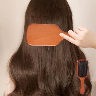 Imagem de Pente de massagem pequeno para desembaraçar, alisar e secar, adequado para todos os tamanhos de viagem de cabelo