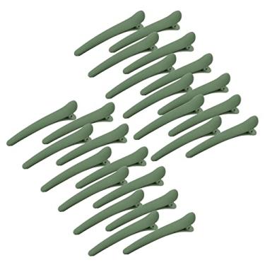 Imagem de 24 peças de grampos de cabelo verdes para corte de estilo, 7,5 cm fosco jacaré grampos de cabelo de maquiagem presilhas de cabelo sem vincos clipe de bico de pato, acessórios de estilo de cabelo para
