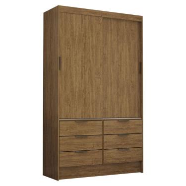 Imagem de Guarda-roupa Sevilha 2 Portas 6 Gavetas Carioca Móveis Cinamomo