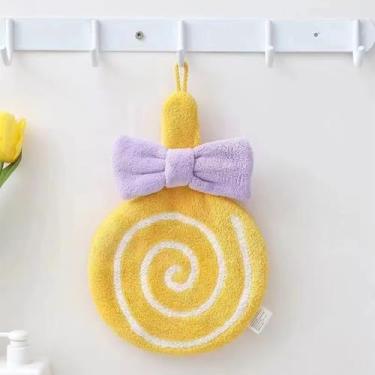 Imagem de Toalha de mão de algodão macio absorvente design de algodão doce amigo da pele confortável adequado para lavagem de rosto e secagem à mão