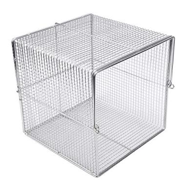 Imagem de Zerodis Cesta de Limpeza Universal Em Aço Inoxidável, Cesta de Malha Fina para Desinfecção e Suprimentos de Instrumentos de Laboratório, Limpeza de Tamanhos Quadrados e Redondos, Material Escolar