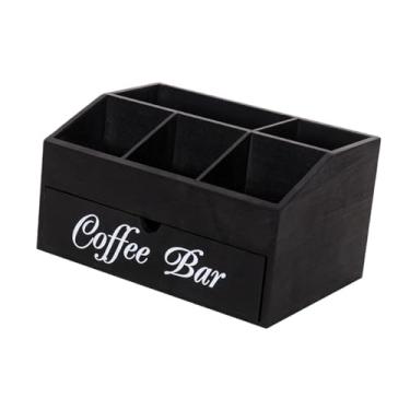 Imagem de MotiveTech Organizador de balcão para chá e condimentos, organizador de bar estável, acessórios de bar, cesto para armazenar cápsulas de xarope e K-Cup.