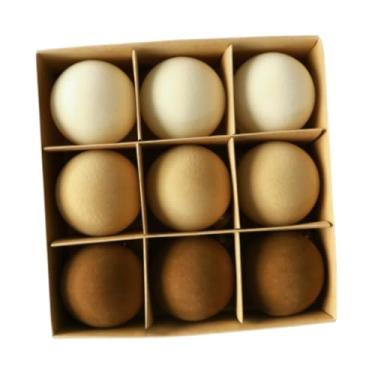 Imagem de Vaveren Conjunto de 9 enfeites de Natal em formato de bolas flocadas de 8 cm para decoração elegante de casa, inquebráveis, ideais para festas e eventos