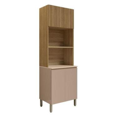 Imagem de Armário Paneleiro Art 6007 Duplo Forno Freijó Vanilla Riscatto - Kits 