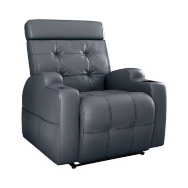 Imagem de Poltrona Reclinável Do Papai Automática Com Usb E Porta Copos Cherokee Sintetico Cinza Matrix Sintetico Cinza