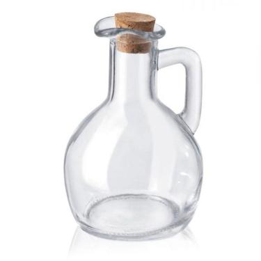 Imagem de Kit 4 Galheteiros De Azeite Vinagre Vidro Com Tampa Cortiça 180ml