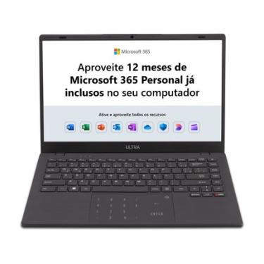 Imagem de Notebook, Windows 11 Home, Tela 14 Pol, Processador Celeron N4020C, Memória 4GB 128GB eMMC Cinza Ultra - UB250OUT [Remanufaturado] UB250OUT