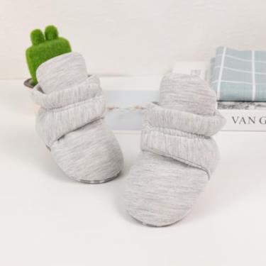 Imagem de Pantufas de inverno para bebês, meninos, meninas, quentes, felpudas, de lã, sola macia, primeiro andador, A5/cinza claro, 12-18 Months Toddler