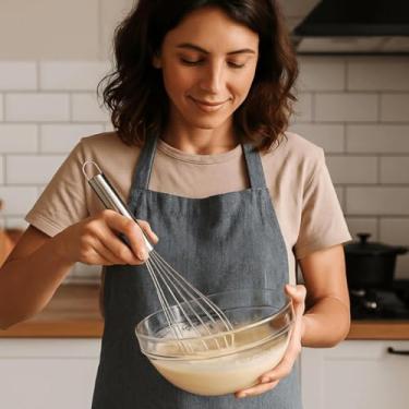 Imagem de Batedor de Clara em Aço Inox Fouet, Manual, para Cozinha Profissional e Doméstica