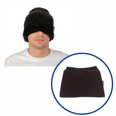 Imagem de Touca Bolsa Térmica Gel Quente Fria para Enxaqueca Dor de Cabeça Alívi