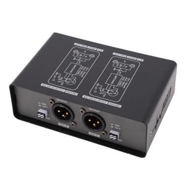 Imagem de Zhjvihx Eliminador de Zumbido de Som, Filtro de Ruído Isolador de Loop de Aterramento de 2 Canais Com XLR e Saída de Entrada de 1/4 pol. para Microfones, Misturadores, Guitarras